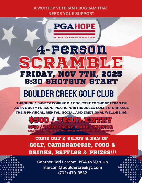2025 THE HOPE SCRAMBLE TEAM ENTRY WITH HOLE SPONSORSHIP